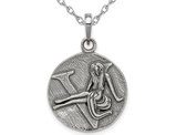 Sterling Silver VIRGO Charm Astrology Zodiac Pendant Necklace with Chain